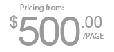 Pricing from $500.00/page