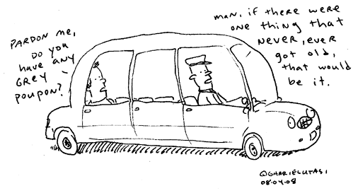Funny cartoon by Gabriel Utasi about Grey Poupon