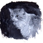 Cat painting by Gabriel Utasi, available for commissions