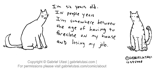 Funny cartoon by Gabriel Utasi about losing your job