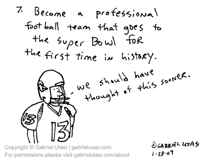 Great Marketing idea by award-winning artist Gabriel Utasi about the Super Bowl and the Arizona Cardinals.