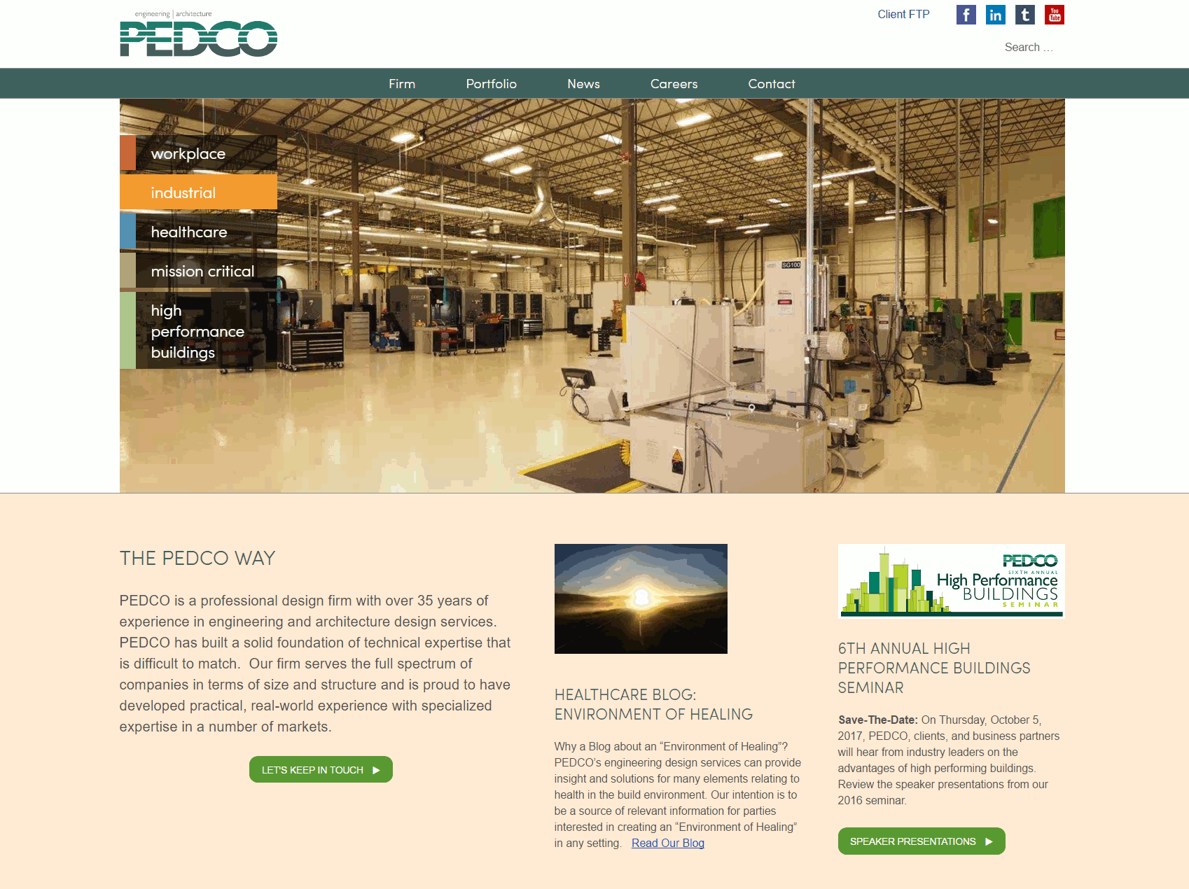 PEDCO Engineering and Architecture website design